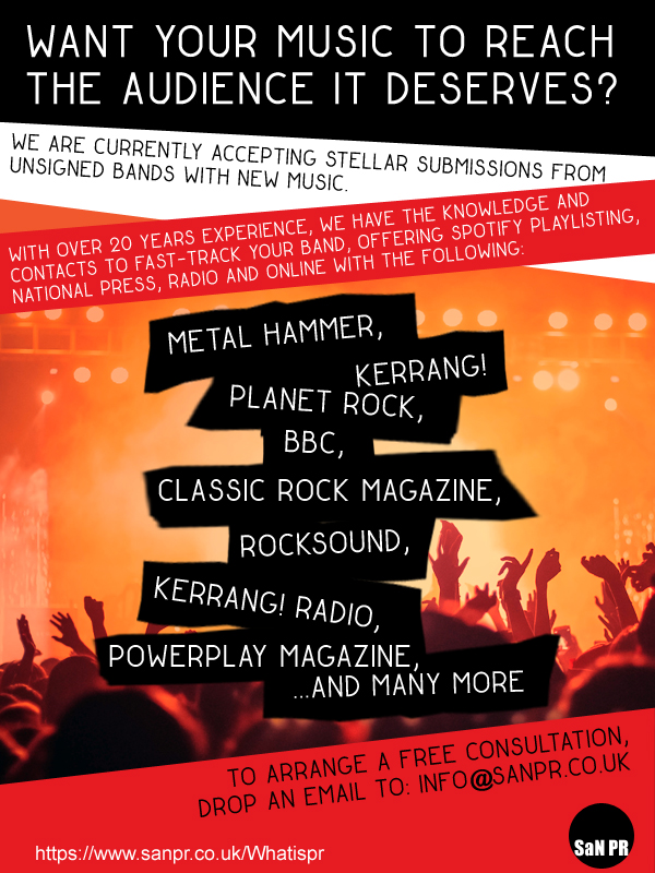 SaNPRuk's tweet image. 📢 Looking for promotion for your band? We have a limited space on our roster and we are presently accepting new band submissions. Email info@sanpr.co.uk with a link to your music.