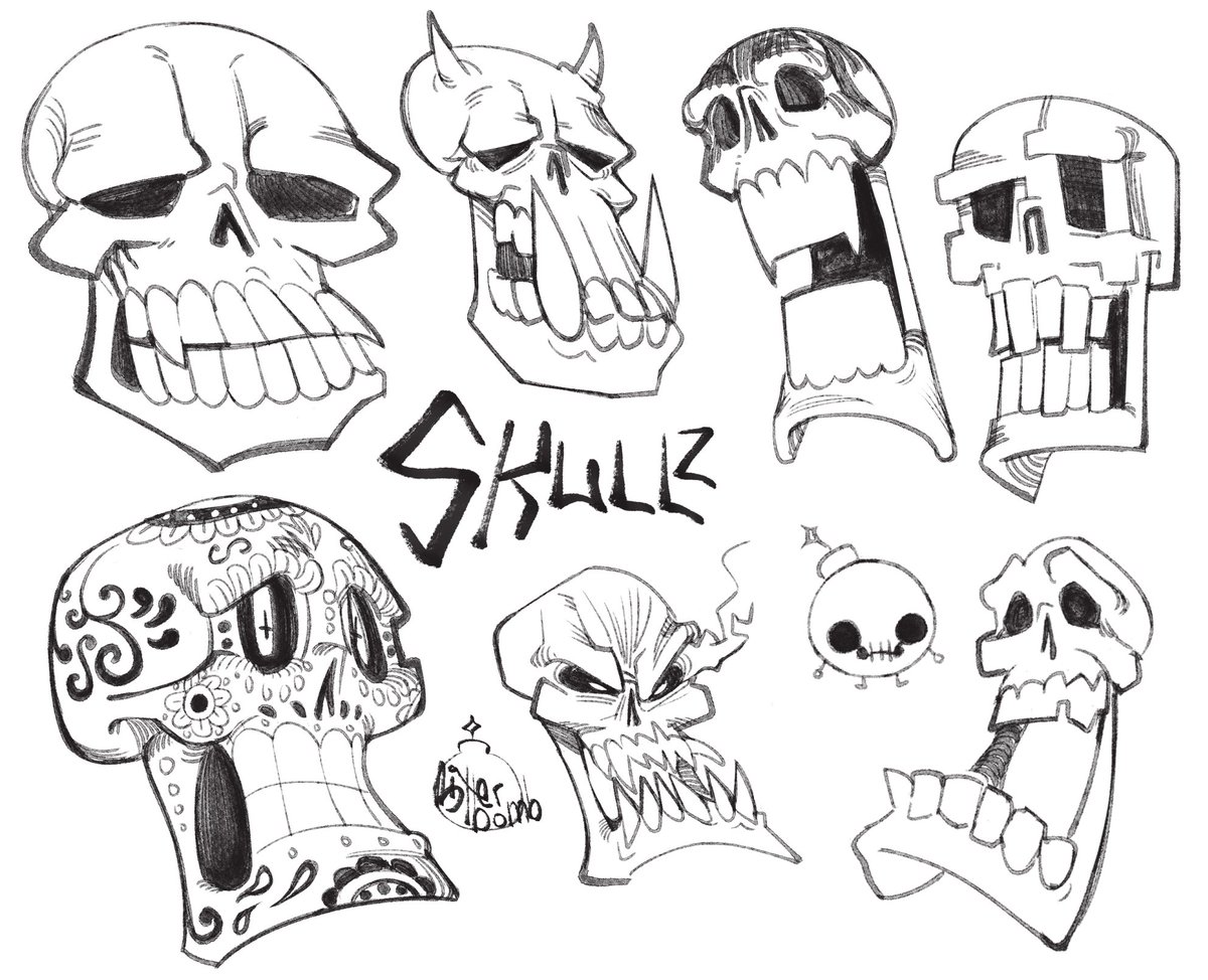 skulls are fun to draw 