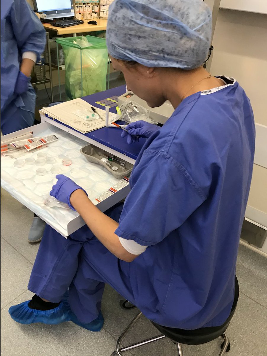 LUA_18Dev's tweet photo. Jonathan Ramsay in theatres with 2 embryologists who give a live/real time sperm analysis to make sure the patient has enough sperm retrieved for four rounds of IVF, after having been told he had no sperm and had had testicular operation as a child! 

#ivf #sperm #urology #work https://t.co/8JzFICbQFA