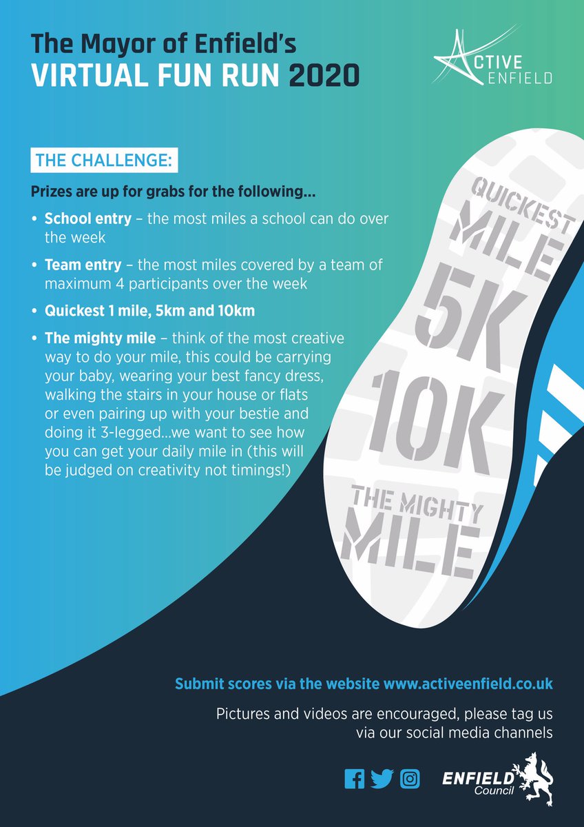 Will you be running? 
Activeenfield.co.uk