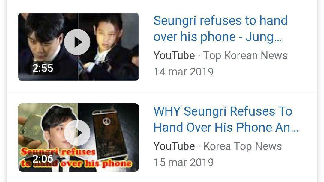 Evidence that the media lied that seungri hadn't delivered his phones while he did.