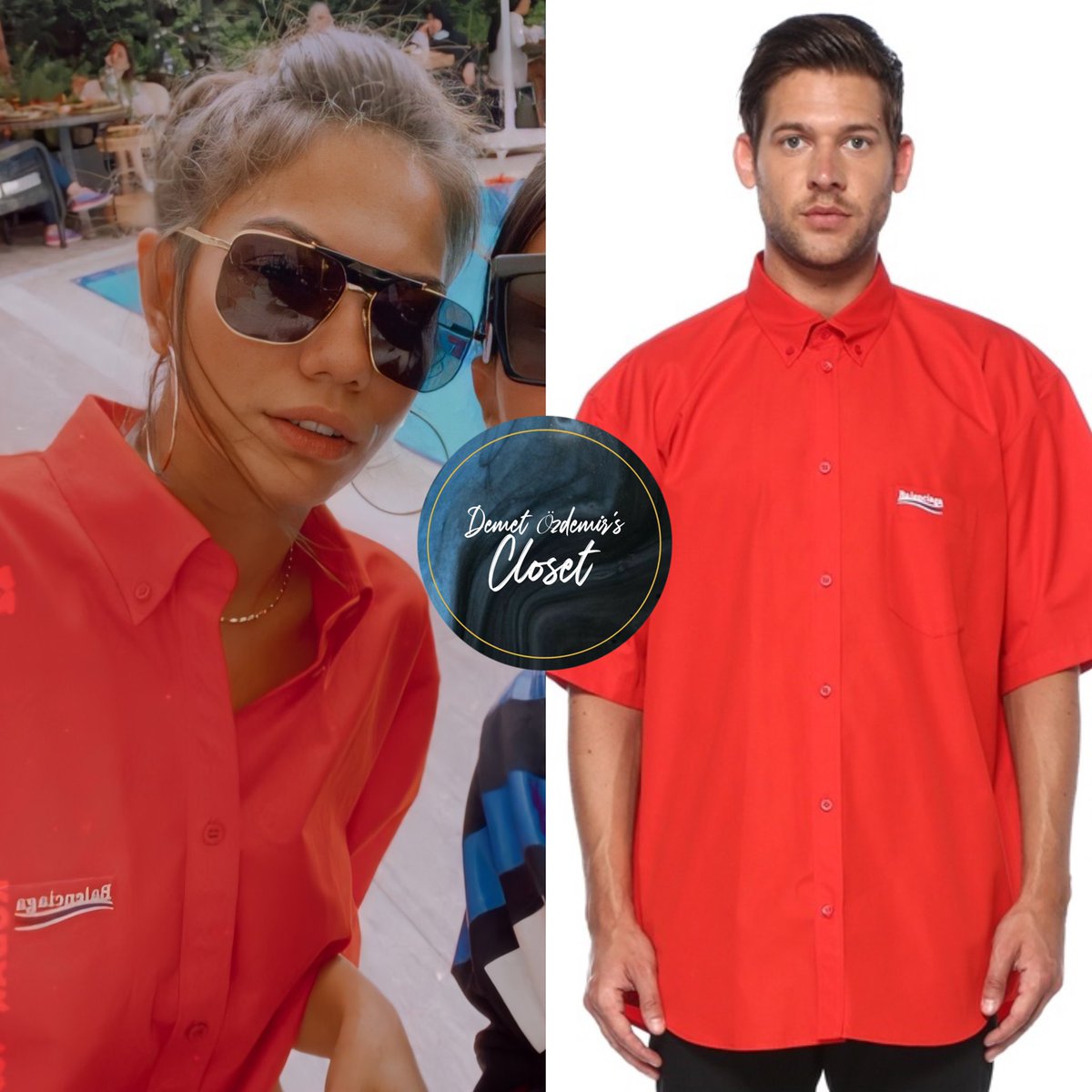 DemetOCloset's tweet photo. Demet via Instagram stories, September 13th 2020
————
In this photo, D can be seen wearing @balenciaga’s Red Embroidered Shirt With Polo Collar (₺7,400 via @beymen)! https://t.co/Zh8glDf0zc