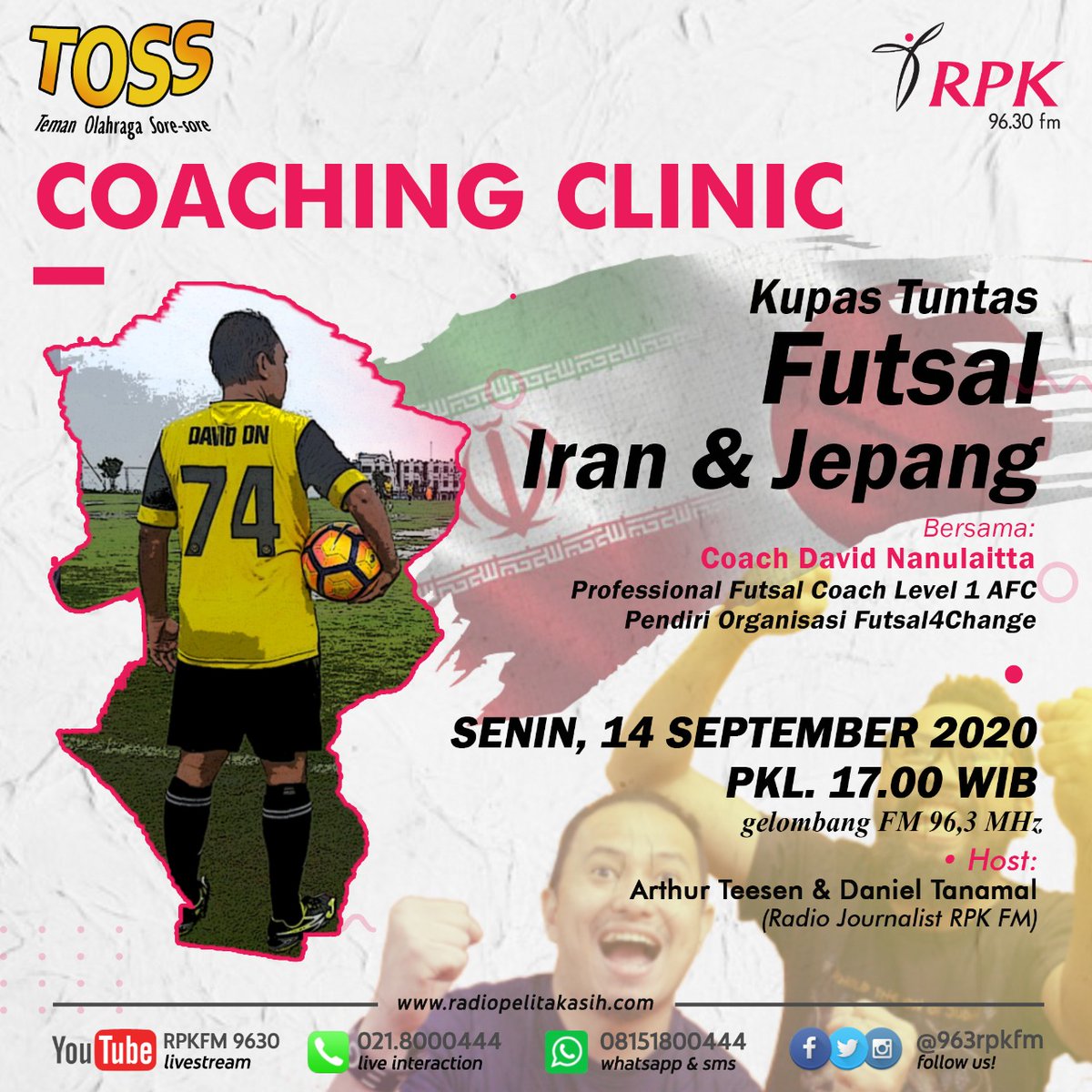 Yuk dengerin sore ini di rpk fm 96.3 FM

#TimnasDay #Japan #Iran #futsal #ligajapan #ligairan #rpkfm #Radiotalk #PakaiMasker #WeGoChallenge