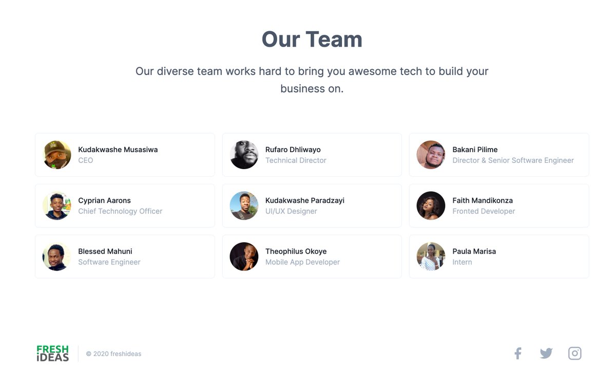 begottensun's tweet image. Salute the #FreshIdeas Team for the incredible work they have put in over the last 2 months under very difficult circumstances. I am very proud of how you all have outdone major corporates from our small base! freshideas.co.zw