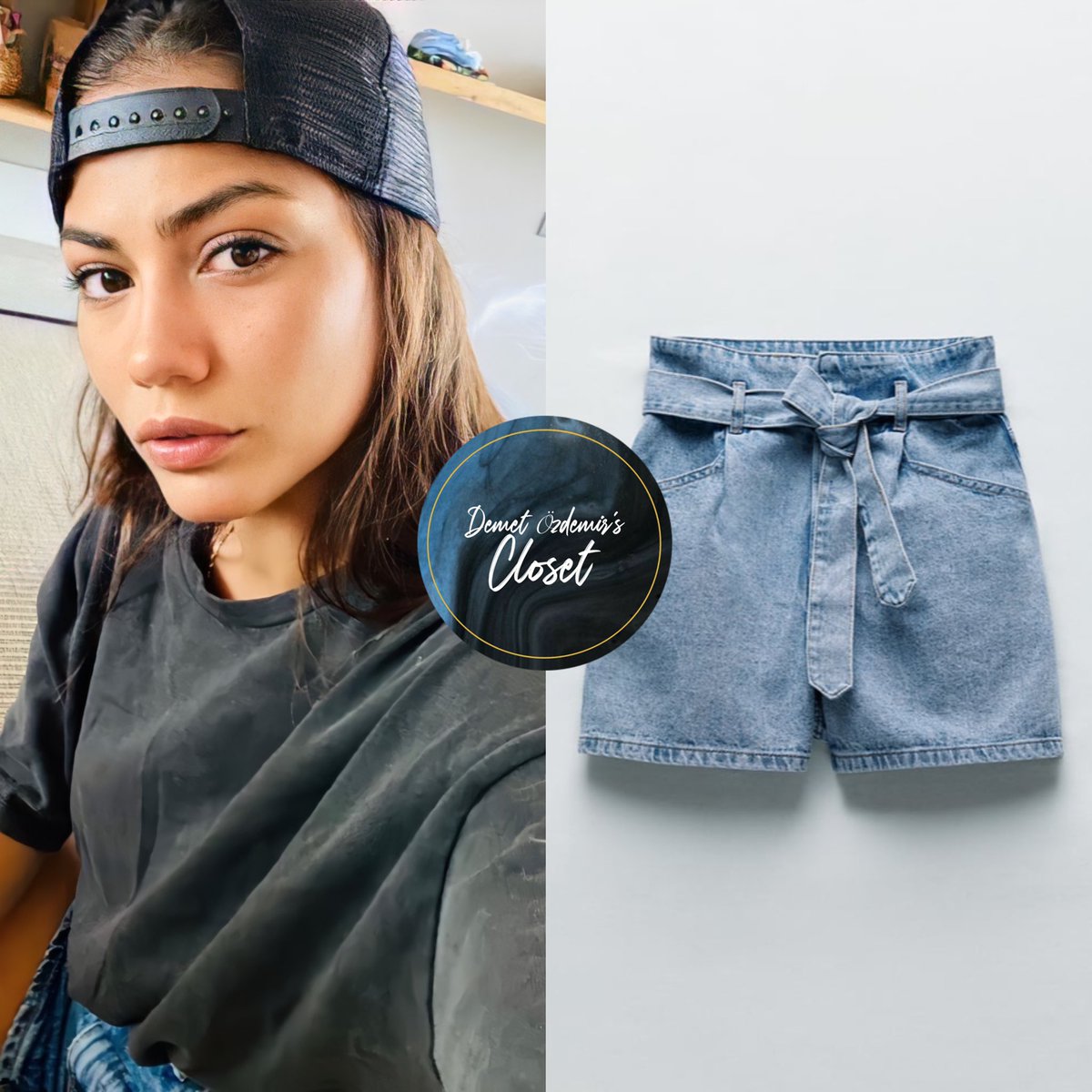 DemetOCloset's tweet photo. Demet via Instagram, September 14th 2020
————
In this new cute selfie, Demet can be seen sporting her @zara outfit! She wears the Basic Shirt ($19.90/code: 1443/155) &amp; Paperbag Waist Denim Shorts ($35.90/code: 6147/062).
https://t.co/d5eDQfY37q https://t.co/yMrnxtpLYP