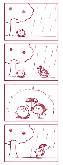 【パラソルの漫画】#kirby #fanart 