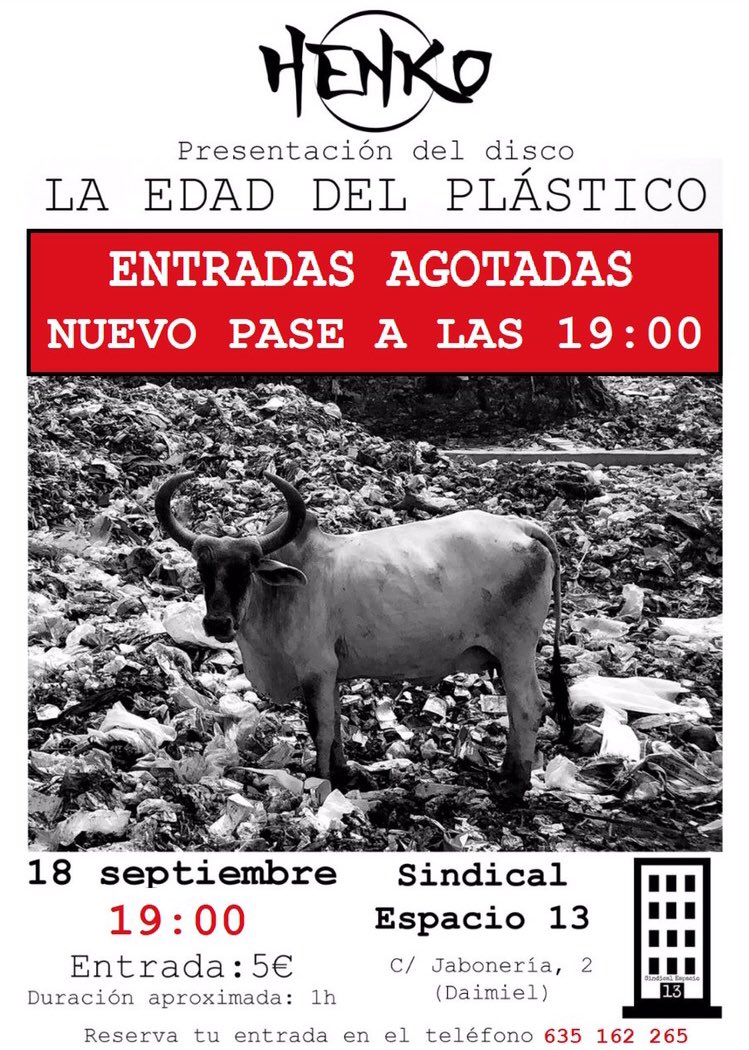 Musincronizados's tweet photo. El planazo manchego de la semana lo pone @Henko_band, que presentará en Daimiel su disco debut #Laedaddelplástico en un concierto semiacústico prometedor. ¡Pillad vuestras entradas que vuelan! (Primer pase agotado). Tenéis toda la info en la imagen 👀 #Henkoband #musincronízate https://t.co/sJFXfTxpuk