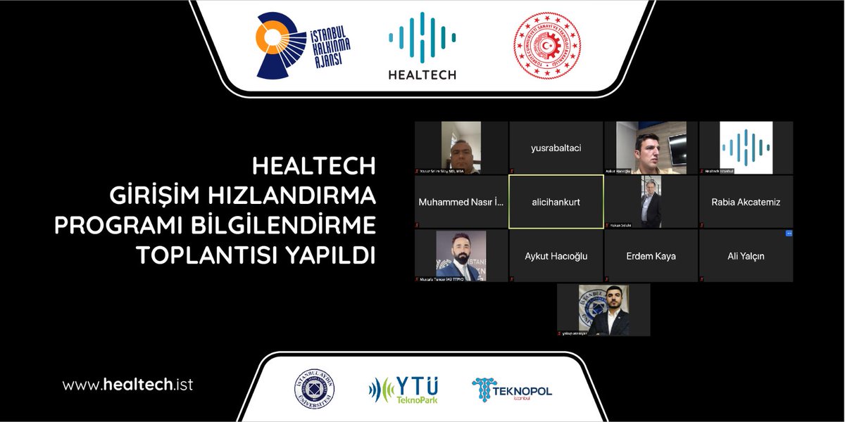 HealtechI's tweet photo. "Healtech Girişim Hızlandırma Programı" 
"Bilgilendirme Toplantısı" yapıldı ve yapılan son düzenlemelerle birlikte bugün saat 16:00 da program başlıyor. Program akışını sosyal medya hesaplarımızdan takip edebilirsiniz.
Tüm girişimcilerimize başarılar ve kolaylıklar dileriz. https://t.co/U23BdaQyvO