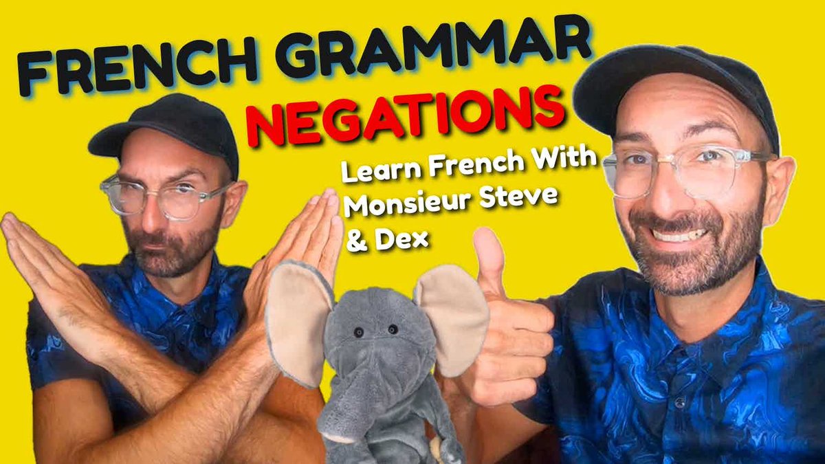 Monsieur Steve (@monsieursteve1) on Twitter photo HAPPY MONDAY! 🎉Why? Because you get a Monsieur Steve video!😺 Today’s vid is all about simple negations in French! Join me & Dex 🐘 as we figure out how to say things in the negative! Vid ➡️ youtu.be/oaiF8pB1ZLQ #frenchforkids #learnfrench #MondayMorning <a href="/tdsb/">Toronto District School Board</a> <a href="/TDSB_Withrow/">Withrow Ave. JR / Quest Alt. SR</a> HAPPY MONDAY! 🎉Why? Because you get a Monsieur Steve video!😺 Today’s vid is all about simple negations in French! Join me & Dex 🐘 as we figure out how to say things in the negative! Vid ➡️ youtu.be/oaiF8pB1ZLQ #frenchforkids #learnfrench #MondayMorning <a href="/tdsb/">Toronto District School Board</a> <a href="/TDSB_Withrow/">Withrow Ave. JR / Quest Alt. SR</a>