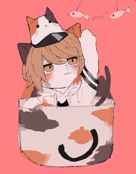 カップサイズ三毛猫VAL【?⌛⛓️】
#第五人格イラスト
#identityVイラスト
#色んなval組が見れるタグ 