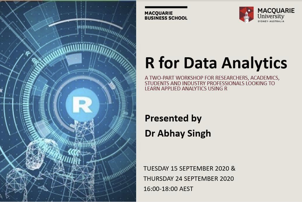 aksingh1985's tweet image. 450+ registrations! Looking frwd to the1st session tomorrow. Feeling excited! Secure ur place now! 👉campaign.mquni.com/rworkshop #rstats #rforresearch #datascience #dataanalytics @tomsmith_tm @ericknight @mlinnenluecke @Macquarie_Uni @rforresearch