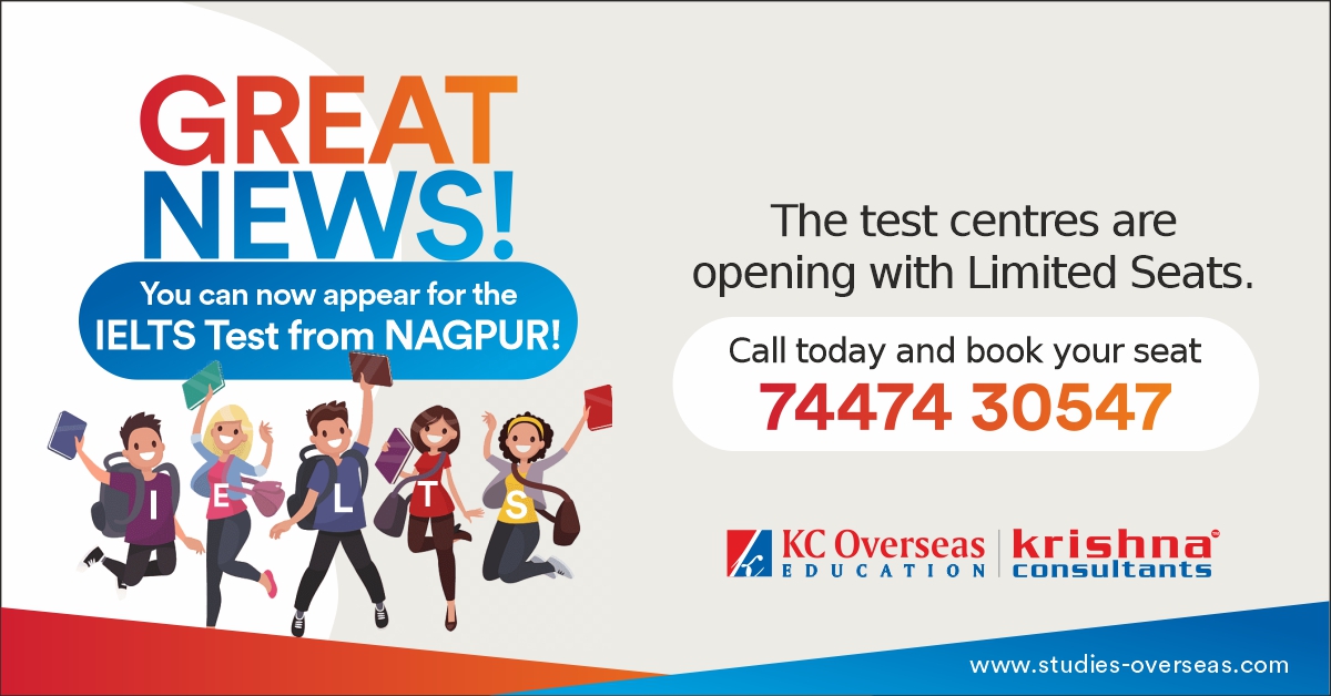 KCOverseasEdu's tweet photo. You can now appear for the #IELTS Test from Nagpur!!!
To know more: 91-7447430547
#StudyAbroadUpdate #Nagpur #StudyAbroadNews https://t.co/YcL0akyY9z