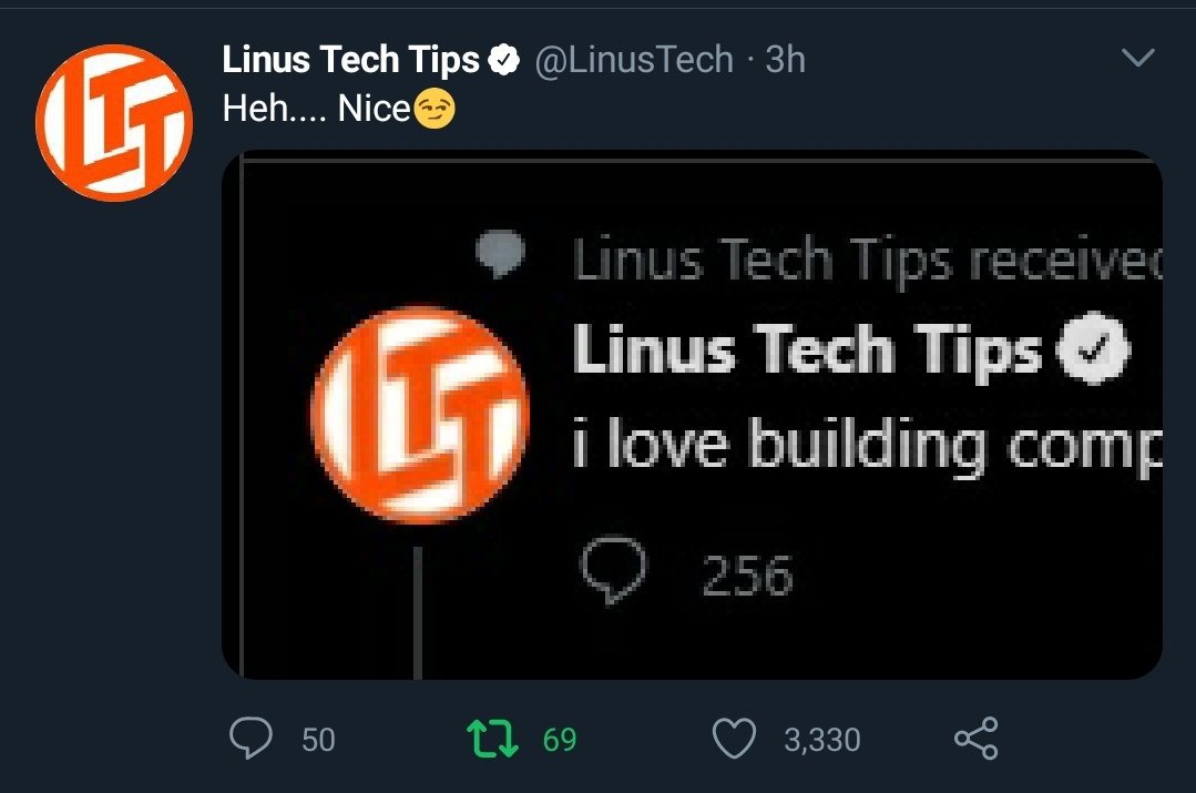 3o83d's tweet photo. @LinusTech heh.... Nice😏 https://t.co/x67OeWY0L0