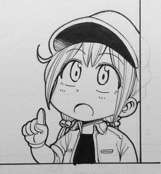 何かを解説してる風な赤血球ちゃん。
「良い質問ですね!」 