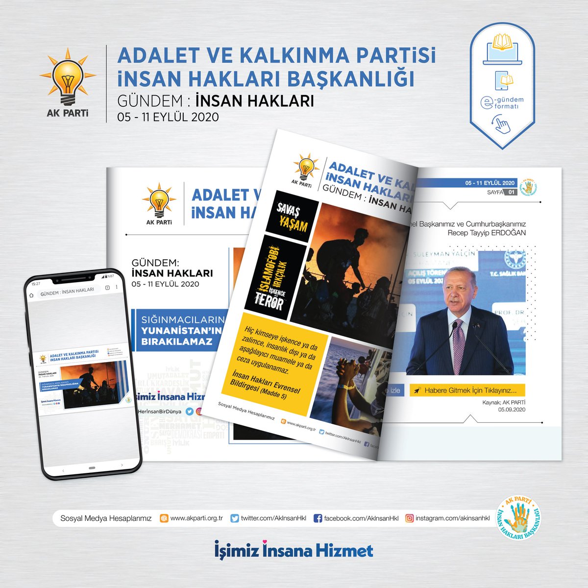 AkInsanHkl's tweet photo. 📰 GÜNDEM : İNSAN HAKLARI
05 - 11 Eylül 2020 
#İnsanHakları #HaftalıkGündem #İşimizİnsanaHizmet

Bağlantı linki : https://t.co/P482kzI1L5 https://t.co/cxJgH13Xdg