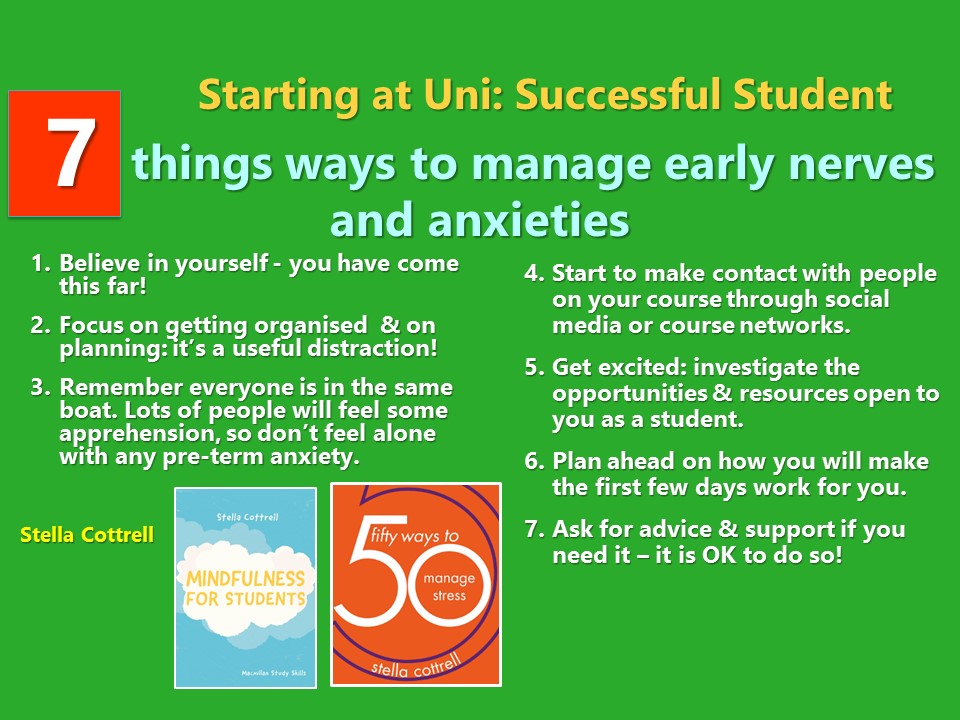 cottrell_study's tweet photo. #SuccessfulStudent Starting at Uni? 7 Things to manage early nerves and anxieties  #Students #student #study #studying #studentlife #studygram #studyplus #college #collegelife @macstudyskills @MacmillanUSA  #University #unilife #uni https://t.co/y9ICHnMI5S