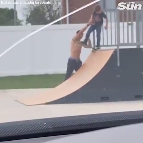 Skater teaches young lad the way to do it amandasassypants