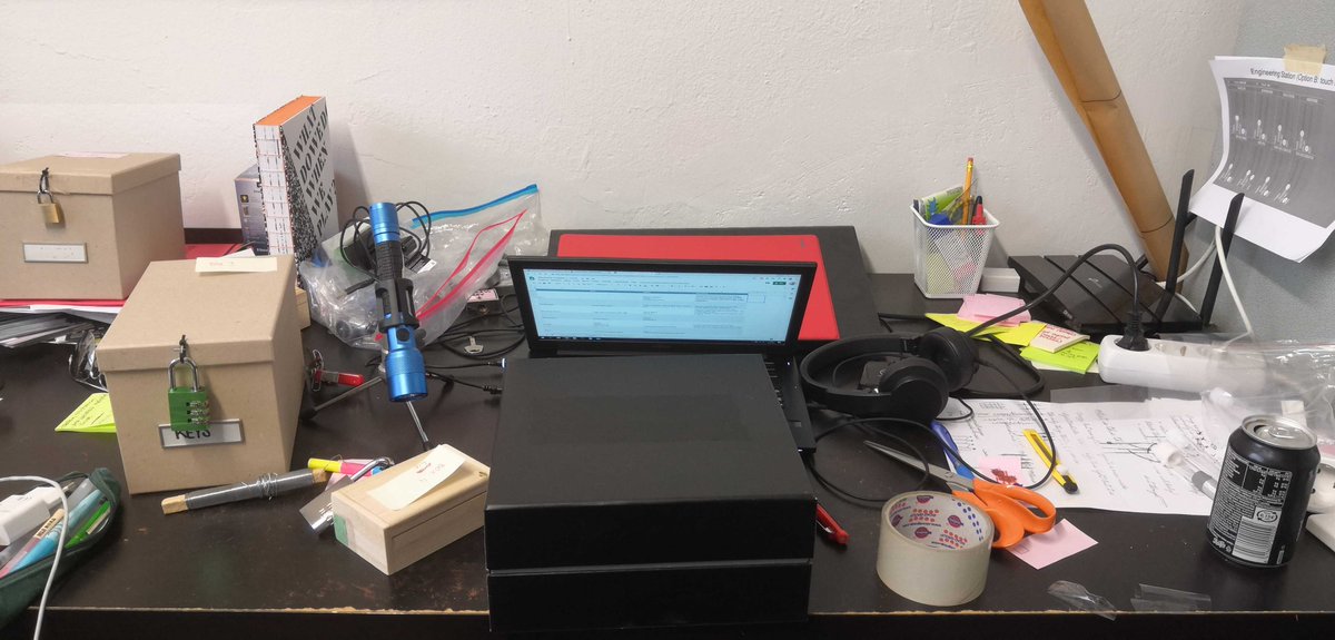 beyondplayfi's tweet photo. Welcome to Ama’s workspace!
So, this is what an explosion looks like on a workspace, a couple days before playtest. Prep is messy sometimes (=always).
#larp #startup #immersion #storytelling #games #immersivegames #beyondplayfi #outoforbit #buildingproject #workspace #gamedesign https://t.co/FDWmkxwsoH