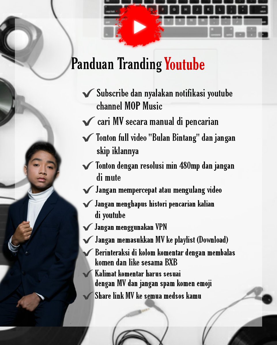 Bxb_gallery's tweet photo. Ini panduan trending youtube ya. Ikuti dan Share juga ya. Biar banyak yang tau Selebihnya sesuai dengan keyakinan dan kepercayaan masing2 😊
Jangan lupa awali dengan bismillah
Semangat sampe pucuk semua tim ! 👑
#BetrandPetoPutraOnsuBulanBintang #BulanBintangMV #Betrand1stConcert https://t.co/CcSH3EEeK9
