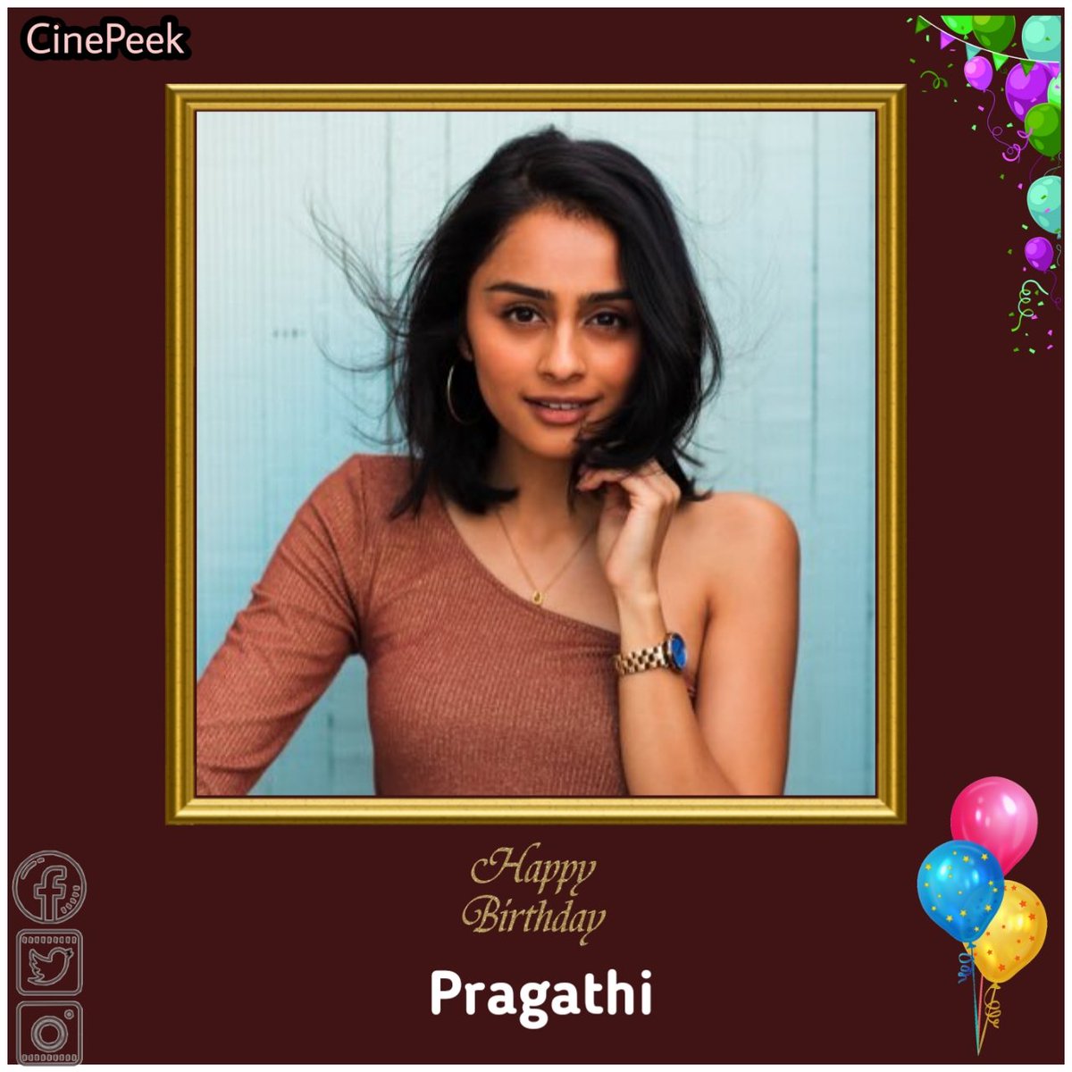 CinePeek's tweet photo. #CinePeek Team Wishing a Happy Birthday To Singer @pragathiguru 🎂💐
#Pragathi #HBDPragathi #HappyBirthdayPragathi @CinePeek https://t.co/RLgE2cKylV