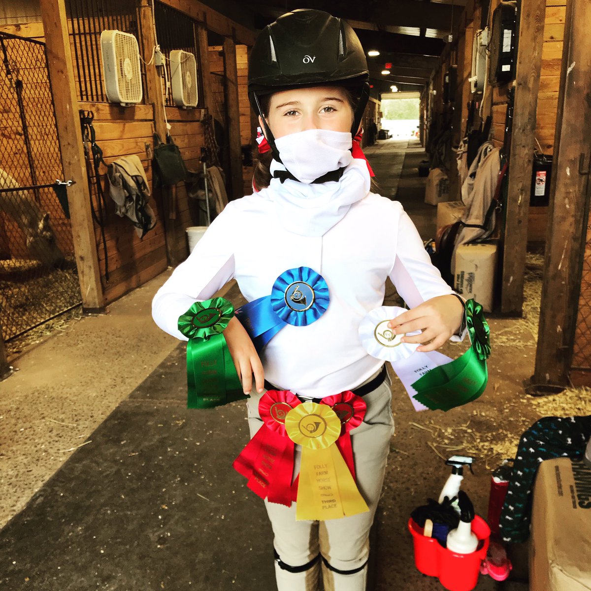 StarlaAnn's tweet photo. Another successful show day in the books!  #shortstirrup #equestrian #thatsalotofribbons #barnlife #showday #barnmom #equestrianlife #olympicdreams https://t.co/F7pbDK5yb0