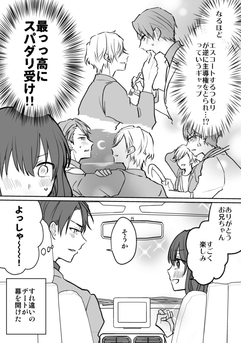 【創作漫画】妹からマンガのモデルを頼まれた兄が、BLマンガと知らずに協力する話2/3
#BLマンガ脳妹x少女マンガ脳兄 