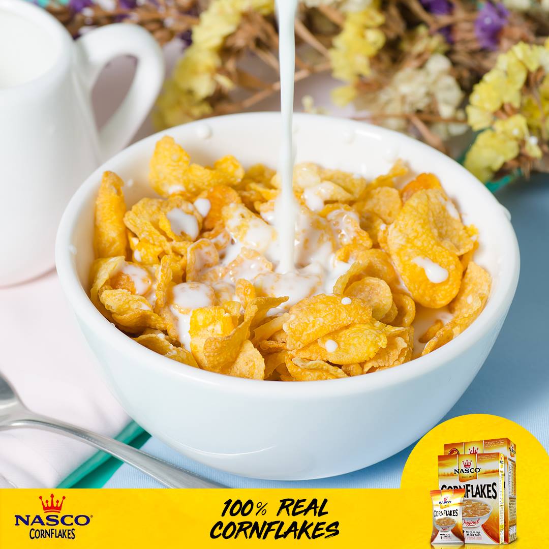 #NASCOcornflakes is #WholeFlaked 100% real corn 🌽 filled with wholesome nutrition that tastes just right.