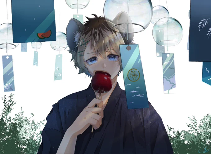 #twst_浴衣祭り企画2020 

ひいちゃん(@Hiro_omusoba071 )の企画に?で参加させてもらいました〜!!
他にも沢山素敵な絵があるので是非覗いてってください〜 