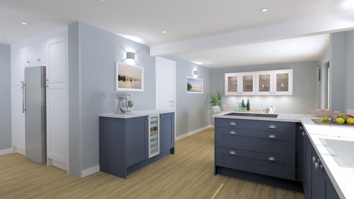 Looking forward to starting this Kitchen &amp; Utility room soon. <a href="/Masterclasskitc/">Masterclass Kitchens</a> Marlborough Silk Painted Oxford Blue &amp; Scots Grey, @NEFFHomeUK appliances, Unistone Diamante Velluto worktops <a href="/SteveBristow_SM/">Steve Bristow Stone Masonry</a> 
#kitchendesign #shakerkitchen #coastalliving
