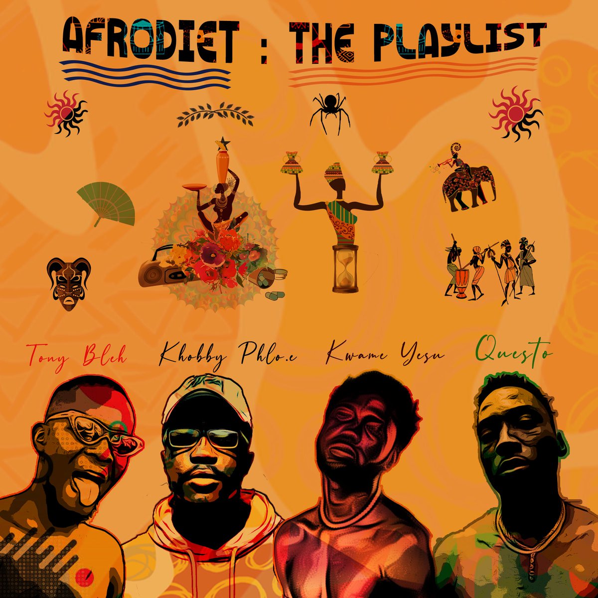 collinzz233's tweet photo. AfroDiet: The Playlist coming this week 🖤 with @iQuesto @TonyBleh_ @kwame_ysu 
Please Retweet 🙏🏽. 
Cover art by @TonyBleh_ https://t.co/IBoh4ePwAf