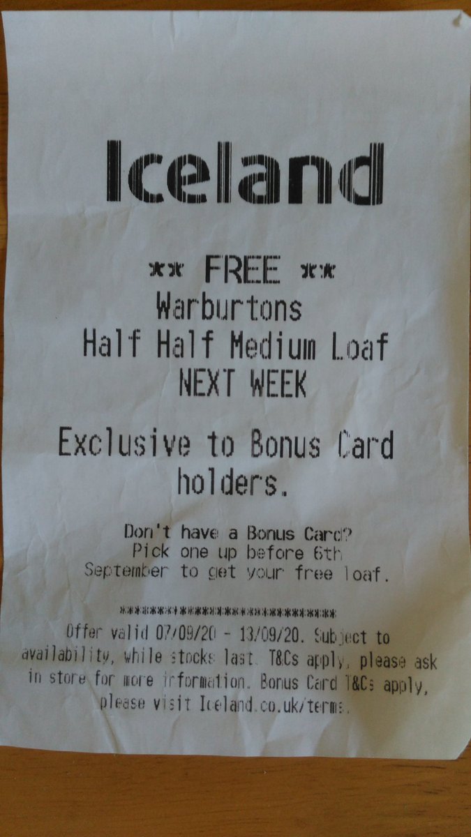 So embarrassed when my free <a href="/Warburtons/">Warburtons</a> loaf voucher was declined by <a href="/IcelandFoods/">Iceland Foods ❄️</a> yesterday despite still being in date <a href="/MoneySavingExp/">MoneySavingExpert</a> how is this acceptable?
