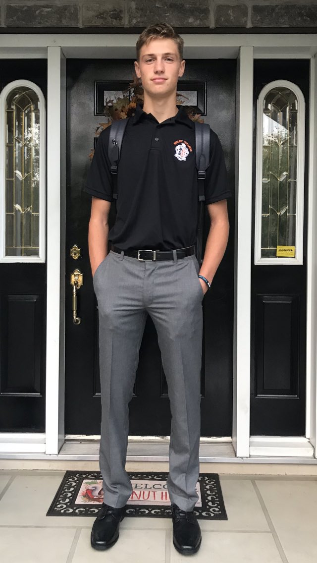 Obligatory first day photo taken the night before because #prephockey practice means being at school for 6am! #ridleycollege #grade11 #flourishinglives #beyondexcited #kingstonfrontenacs