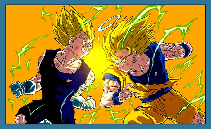 「勝負だカカロット!」「来い!ベジータ」 
