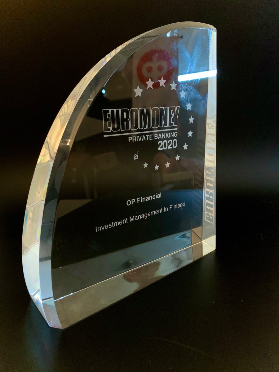 tiiadii's tweet photo. OP on valittu Suomen parhaaksi Private Banking -palveluiden tarjoajaksi kansainvälisen Euromoney-lehden arvioinnissa helmikuussa 2020. @OP_Ryhma #OPPrivate #privatebanking #OPUusimaa #pokaalisaunoo 🏆 https://t.co/k3r902Aruv