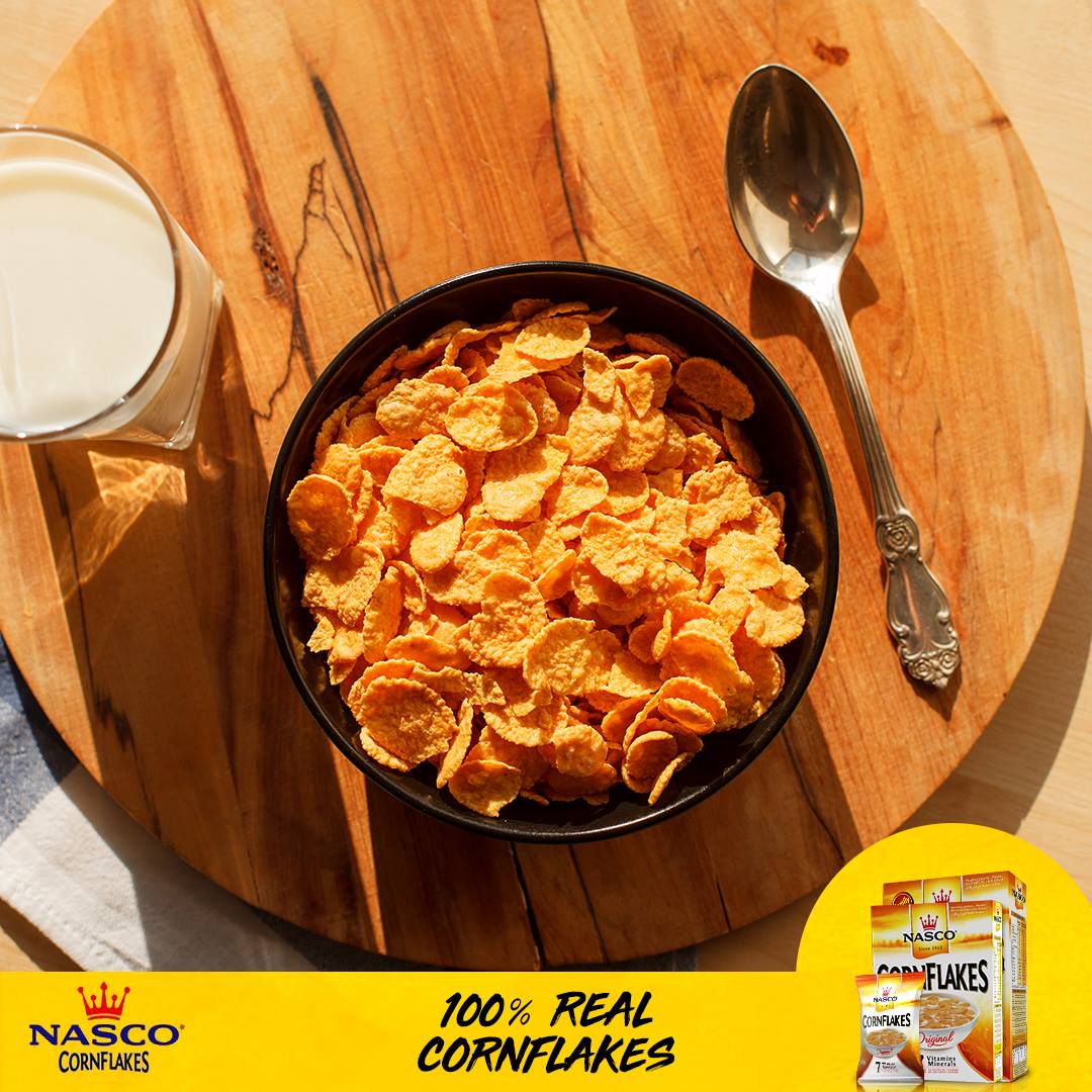 Start your week on a high note!

Enjoy #WholeFlaked #NASCOcornflakes for wholesome nutrition, taste and crunchiness.