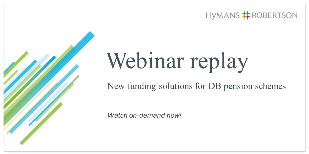 hymansrobertson's tweet photo. What new funding solutions are evolving in the DB market? Watch our webinar replay to find out more about: 1. Commercial consolidators, 2. Capital backed solutions, and 3. Security to support lower LTOs. https://t.co/ifTwQvMUU8 https://t.co/vMiV6h5ib5