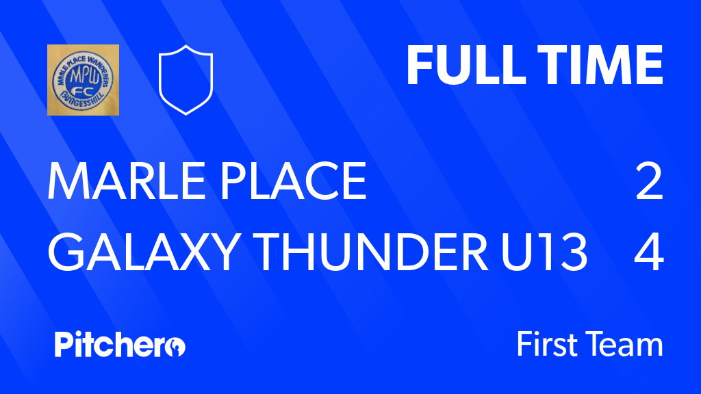marleplacefc's tweet photo. FULL TIME: Marle Place 2 - 4 Galaxy Thunder U13
#MARGAL #Pitchero
https://t.co/429lYcZbVz https://t.co/44EaaP3qKe