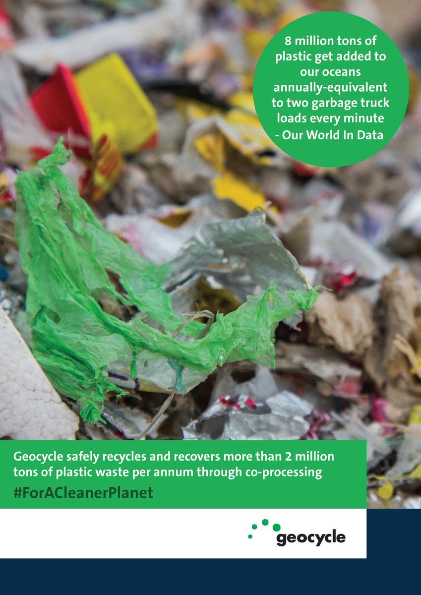 BamburiCement's tweet photo. This week the Bamburi Cement team joins our colleagues at Geocycle (our waste management brand) to celebrate Geocycle Week' 20, putting a spotlight on one of the most pressing challenges that our world is facing today - plastic waste. #ForaCleanerPlanet https://t.co/cG92Zit4yn https://t.co/obvCVInScq