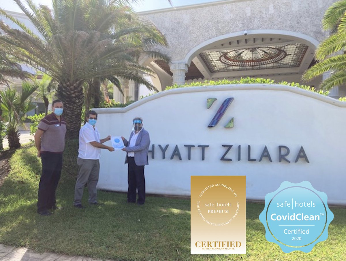 Safehotels's tweet photo. The Hyatt Zilara Cancún, celebrates a double ‘first’. It’s the first Hyatt worldwide – and the first hotel in property owner Playa Hotels &amp; Resorts Group - to receive both Safehotels Premium Certification and Safehotels CovidClean Certification. https://t.co/SRgKC8z0nt