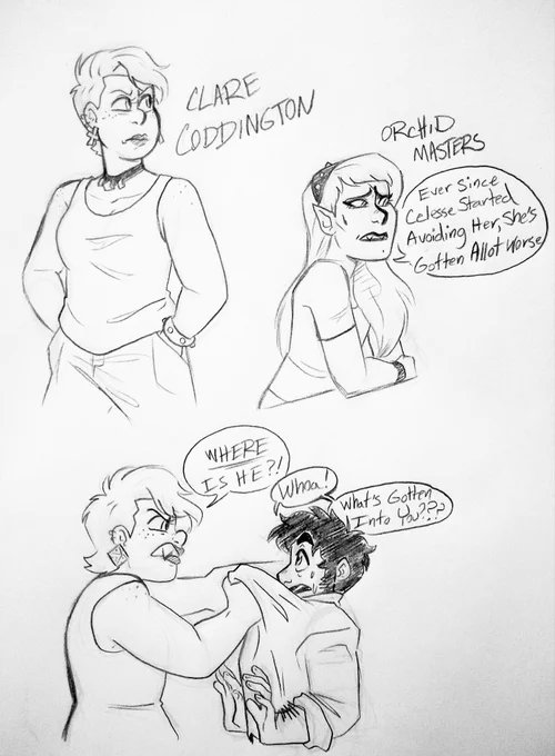 (TW: Abuse)
The word "Monster" can mean many things.
Been avoiding drawing Clare (I don't want anyone who follows me to like her) but I Really want to make a comic to get rid of her once and for all which means redesigns and bringing her back to town.
#middleversevirginia 