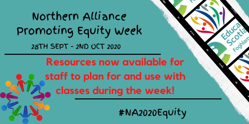 NAPovertyGap's tweet photo. Resources are now available for staff to use with our children and young people during Promoting Equity Week! Link can be found here:https://t.co/Jz4zFxGTlJ
We'd love to hear throughout the week of any activities that take place! #NA2020Equity #PupilVoice #Participation https://t.co/Jd1t12Y5Km