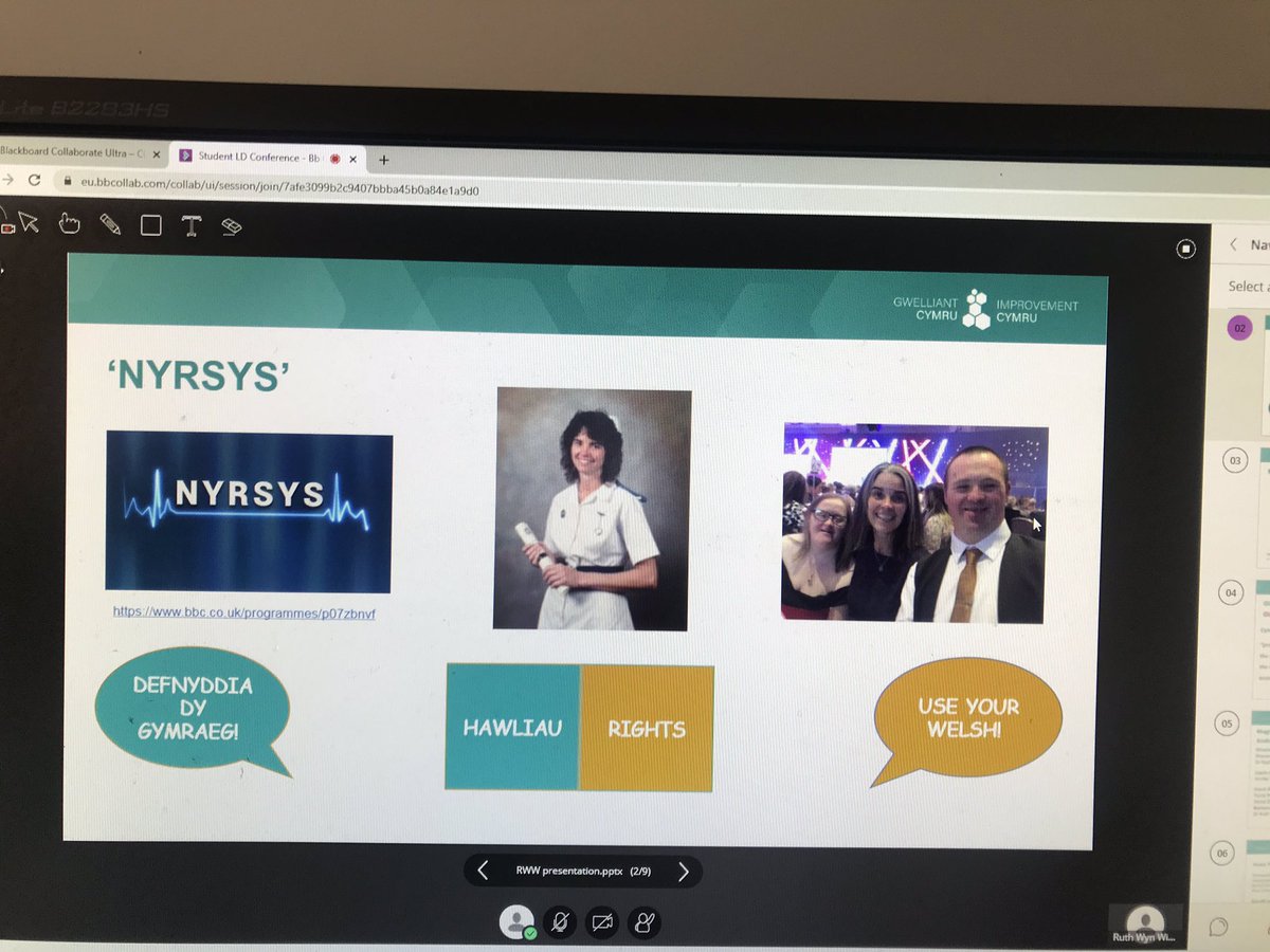 Thank you to <a href="/IechydDaBangor/">Ruth Wyn Williams RNLD🏴󠁧󠁢󠁷󠁬󠁳󠁿</a> for presenting today at #USWLDConf20 / “it’s all about Rights &amp; talking to people in a way they understand”
