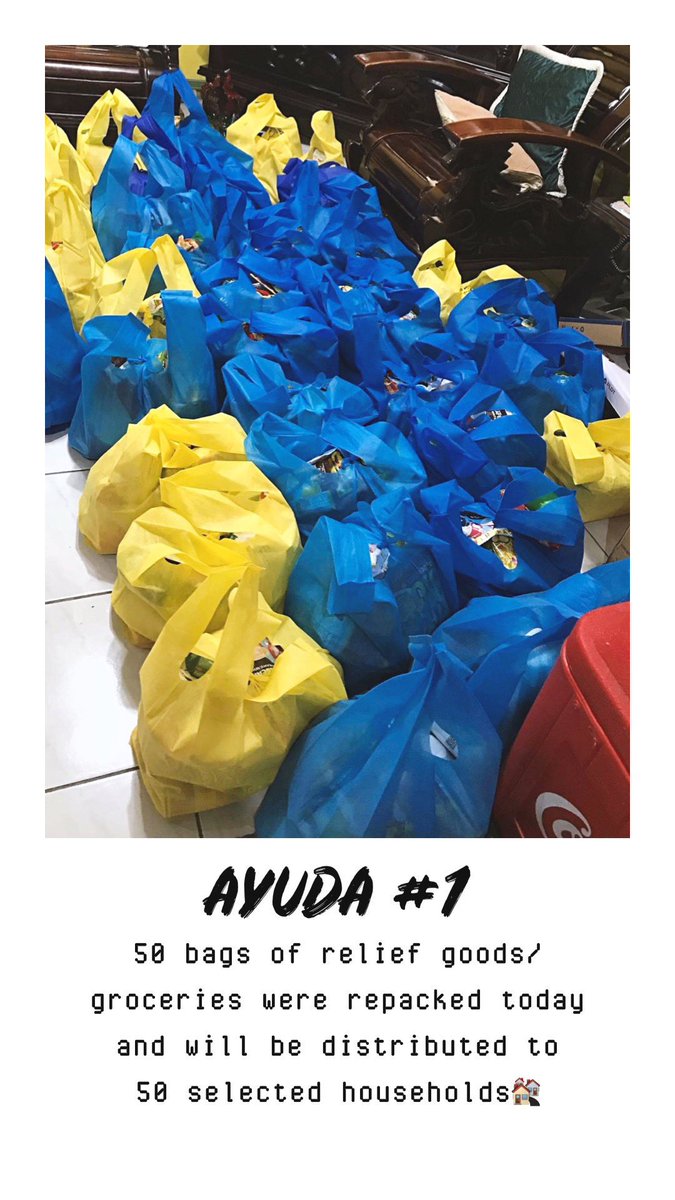 primekatzen's tweet photo. ONE OF THE HIGHLIGHTS THIS YEAR! #MasksForACause by my sister. With your help, we were able to raise 930€ (approx. Php 51,000) for our fellow Filipinos in the Philippines🇵🇭

AYUDA#1📍Lucban, Quezon
50 bags of relief goods were repacked &amp; distributed to 50 selected households😌 https://t.co/Shaf42GCkZ