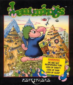  Lemmings. 1991. PsygnosisUn día, el creador Mike Dailly, estaba probando el programa Deluxe Paint y creó un personaje para un juego, éste caminaba hasta que la pantalla acababa y caía. De ahí vino la idea de un juego muy adictivo que revolucionó el mundo de los videojuegos