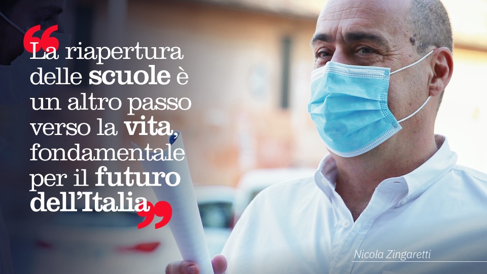 nzingaretti's tweet photo. Siamo stati i primi ad affrontare a testa alta la tragedia del Covid. Purtroppo ora ci sono Paesi che stanno tornando al lockdown mentre noi riapriamo le scuole e diamo un segnale di fiducia che dobbiamo a tutte le ragazze e i ragazzi.
https://t.co/KBfF2vlIRR https://t.co/bbht0ceQDH