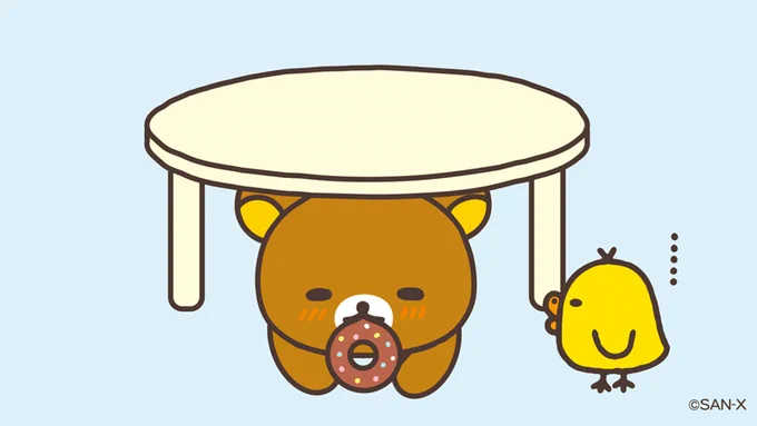 正解は机の下でした! 
見つけられましたか? 

 また明日も遊びましょうね?

#リラックマとあそぼう https://t.co/Xy6SYn7TKD 
