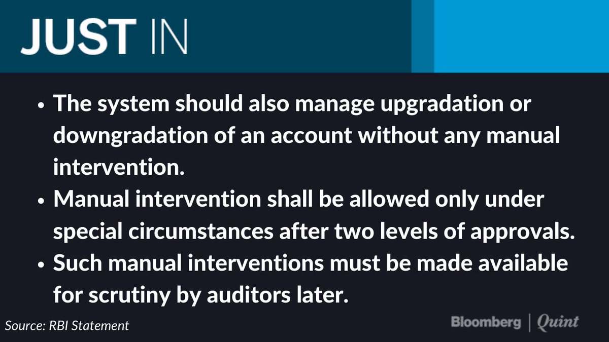NDTVProfitAlpha's tweet photo. RBI asks banks to fully automate NPA classification and provisioning calculation process. https://t.co/EWb9zb8SC9