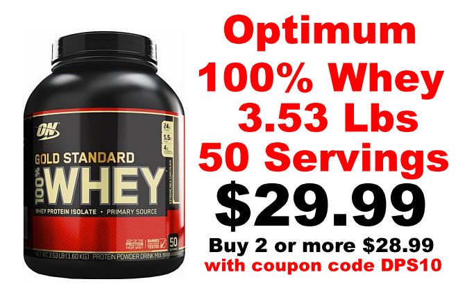 DpsNutrition's tweet photo. Get a 3.53lb'er of Optimum Nutrition Gold Standard Whey for only $29.99 at DPS Nutrition with coupon DPS10! 

Get the Extreme Chocolate flavor ->   https://t.co/MFyf2OfNeJ

#OptimumNutrition #TrueStrength https://t.co/qj2Z17cWB2