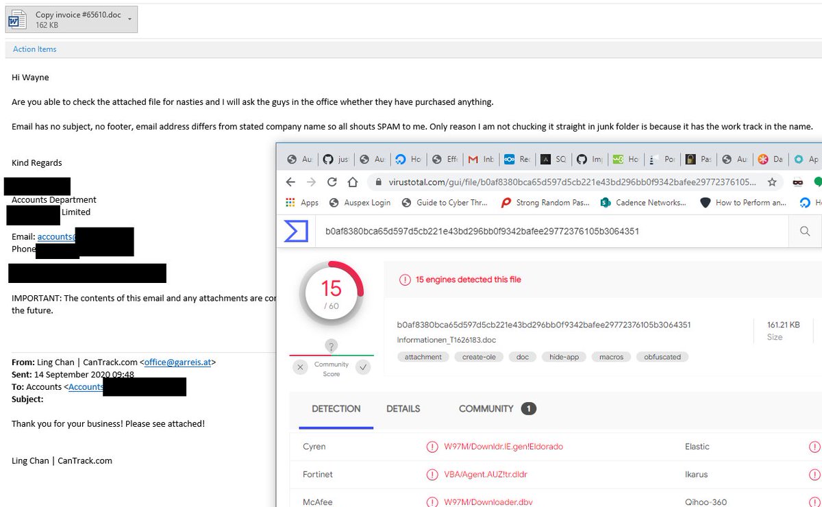 Wow - my user education and awareness efforts are actually paying off!