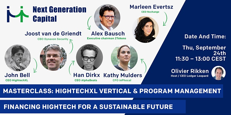 2tokens_org's tweet photo. On the 24th of September, the fifth and final masterclass about our use-case NGC will be held.
This masterclass will explain all about Program Management and the HighTechXL vertical.
Sign up here: https://t.co/qLIhNR5K5h
#tokenization #education #ngc #verticalfunding #2tokens https://t.co/zmiX5BGXoX